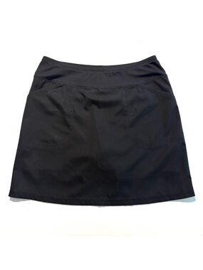 Cypress Club Athletic Skort Black Pockets Built in Shorts Elastic Waist Womens M
